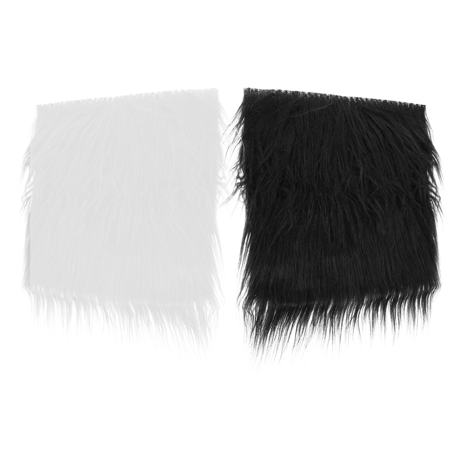 Textile For Sewing - 2Pcs Long Pile Synthetic Square Fabric