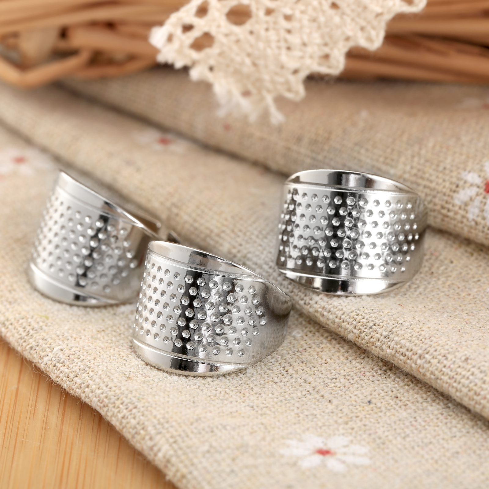 Sewing Thimble Metal - 3pcs Metal Finger Thimbles Tailor Sewing