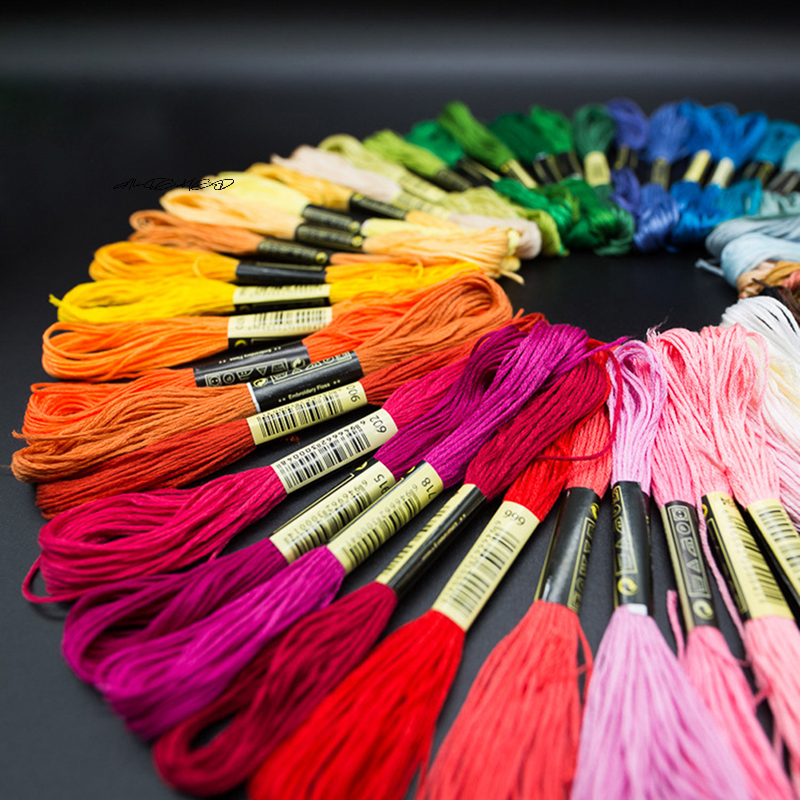 Embroidery Floss Thread - 24/100/50 Multicolor Cross Stitch Threads Cotton