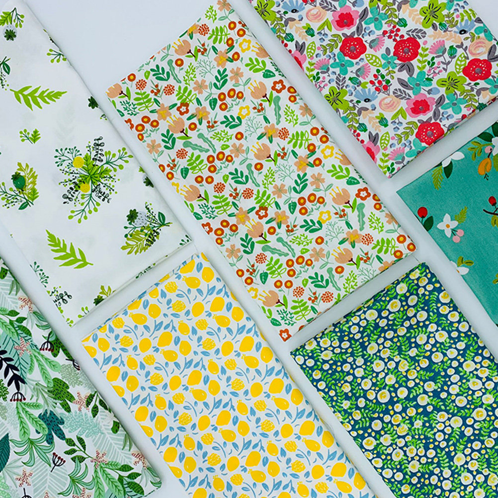 7 Pcs Floral Sewing Cloth Prec - Textile For Sewing ulasan dan harga