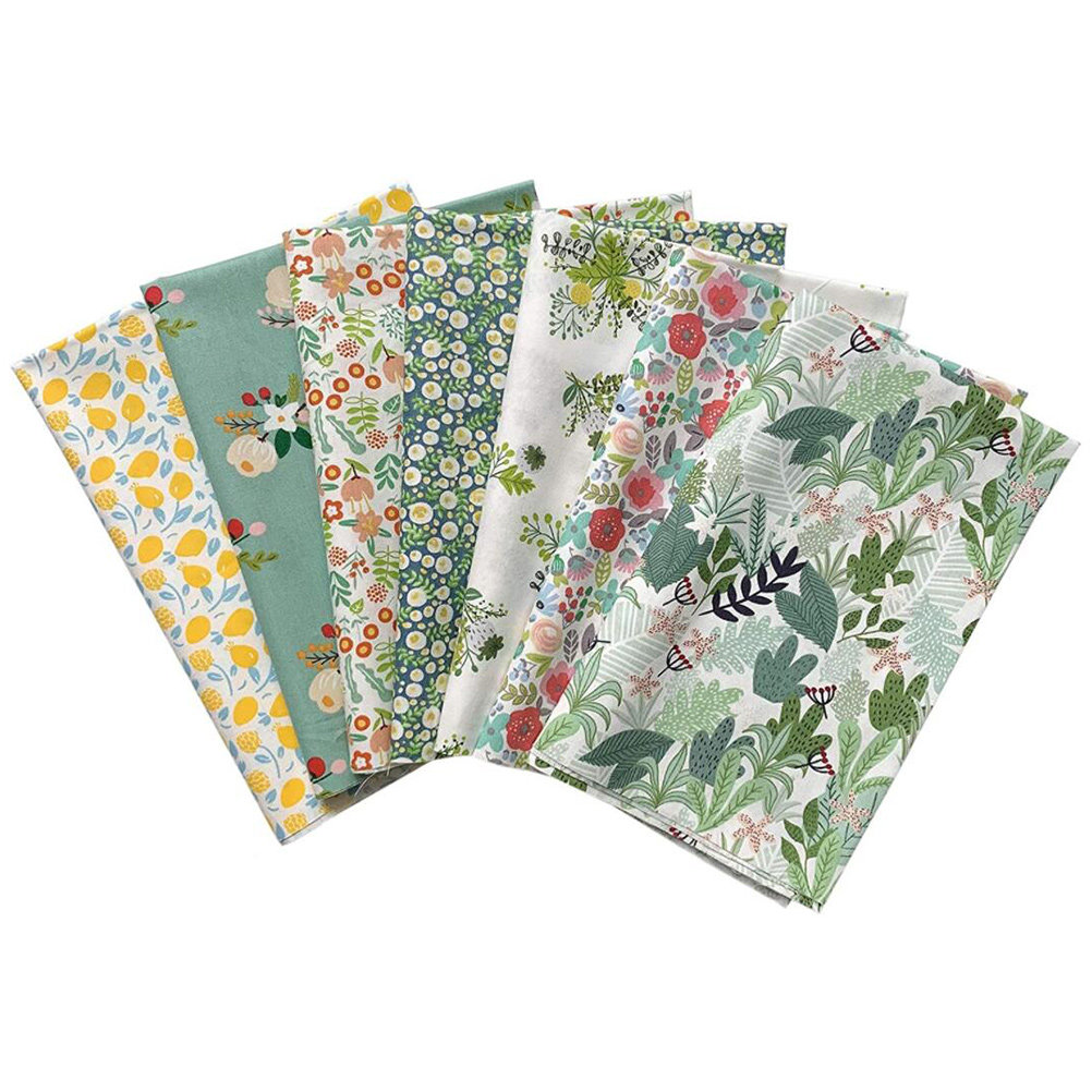 7 Pcs Floral Sewing Cloth Prec - Textile For Sewing ulasan dan harga