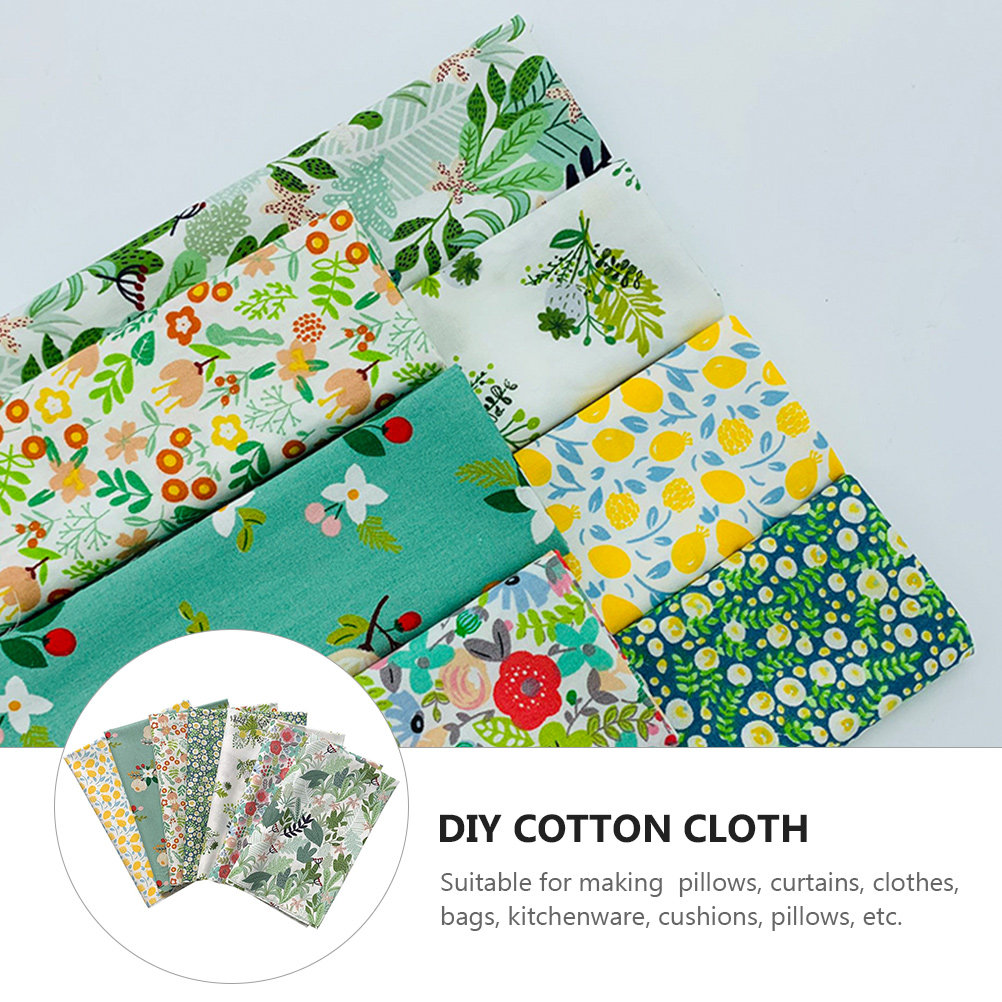 7 Pcs Floral Sewing Cloth Prec - Textile For Sewing ulasan dan harga