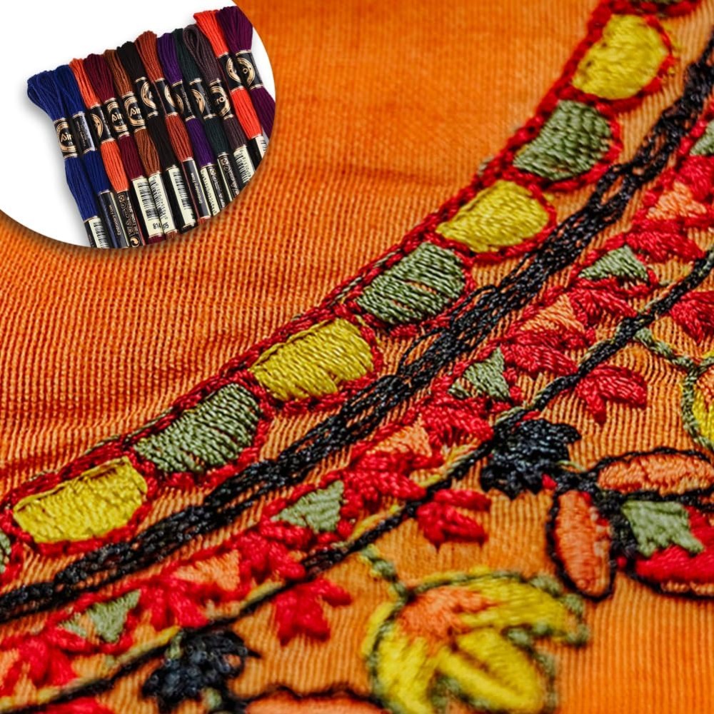 12 Skeins 6 Strands Hand Varie - Embroidery Floss Thread ulasan dan harga