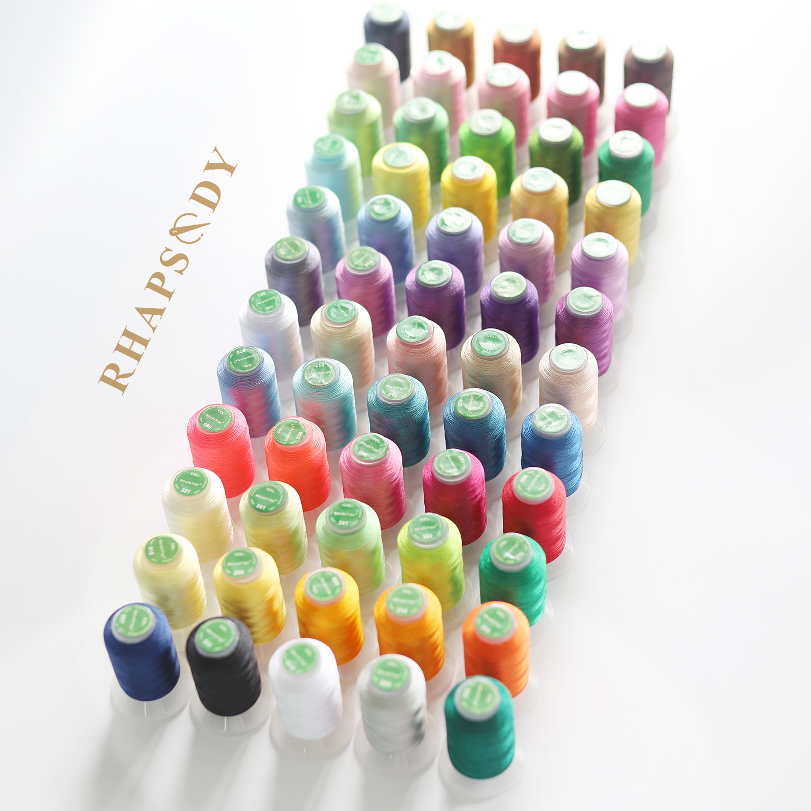 40WT Polyester Embroidery Thre - Serger Thread Cone ulasan dan harga