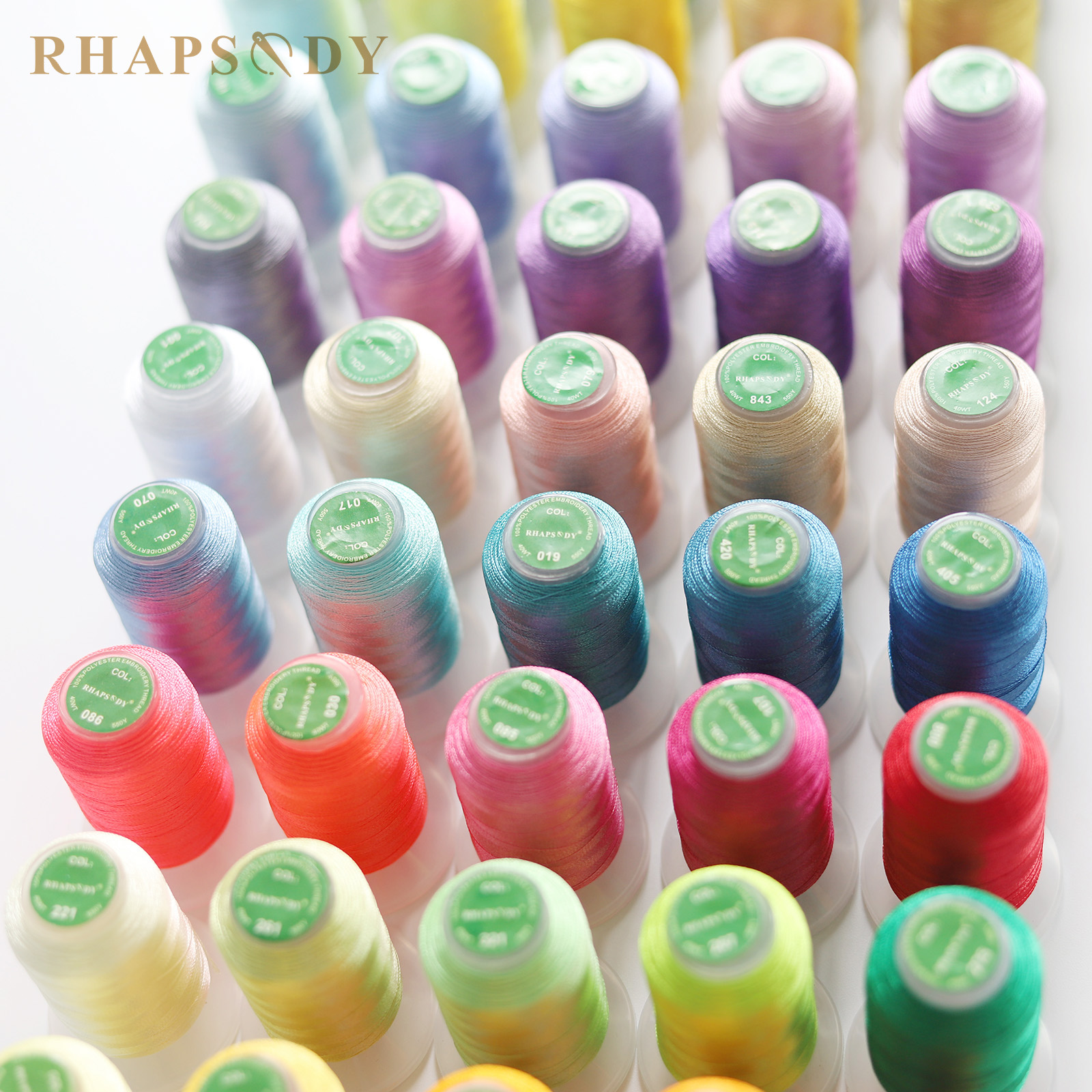 40WT Polyester Embroidery Thre - Serger Thread Cone ulasan dan harga