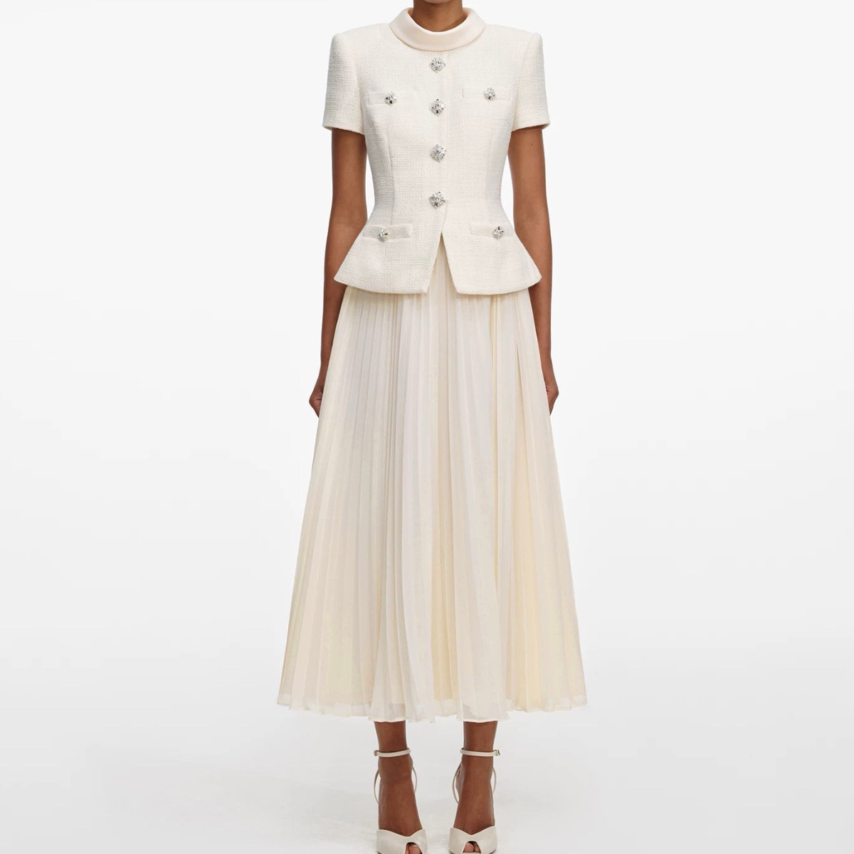 Brand Elegant Two Piece Set Su - Sewing Tweed ulasan dan harga