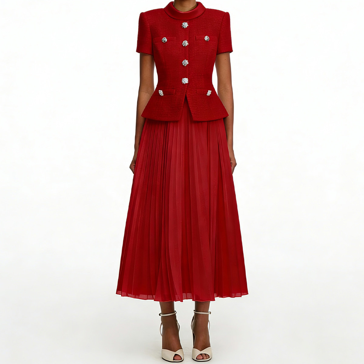 Brand Elegant Two Piece Set Su - Sewing Tweed ulasan dan harga