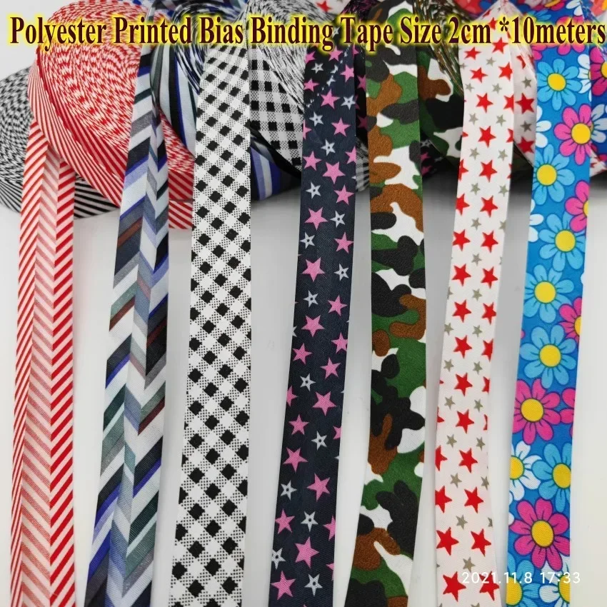 Polyester Checks Stars Stripes - Binding Tape Bias ulasan dan harga