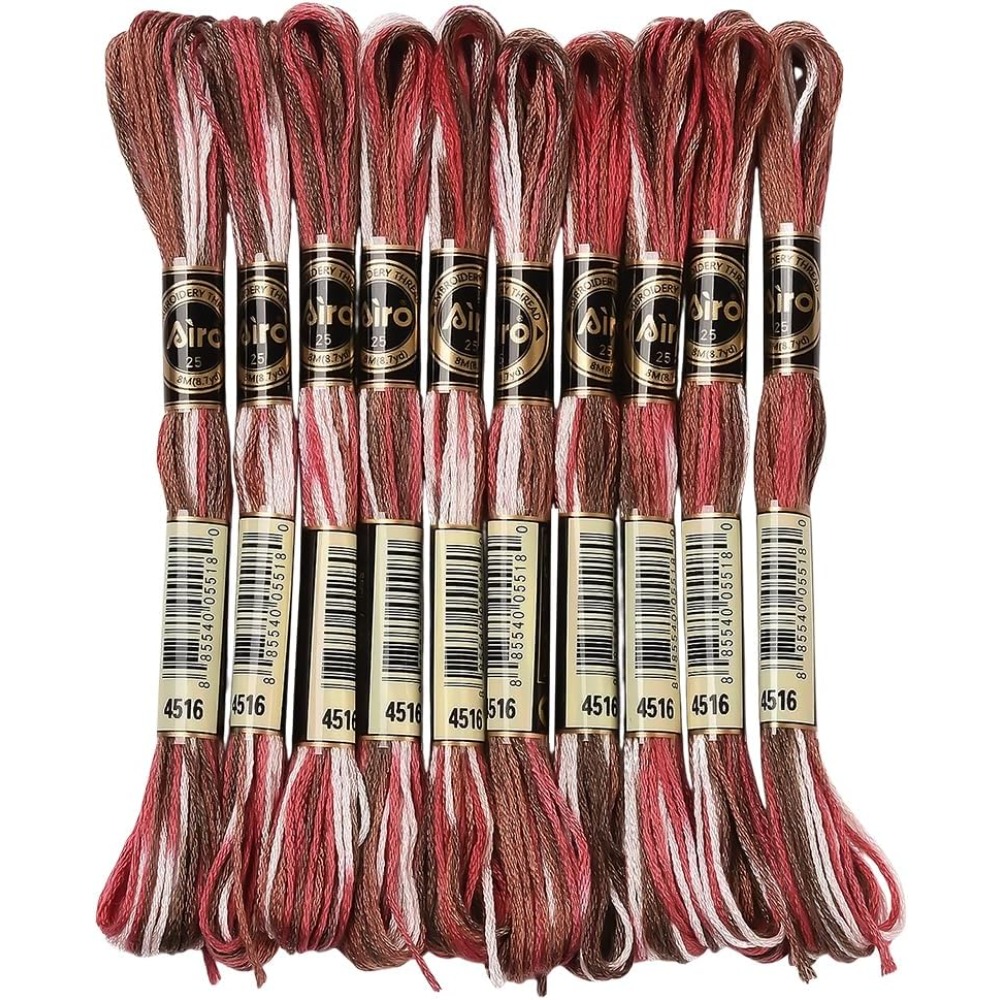 10 Skeins 6 Strands Red Embroi - Embroidery Floss Thread ulasan dan harga