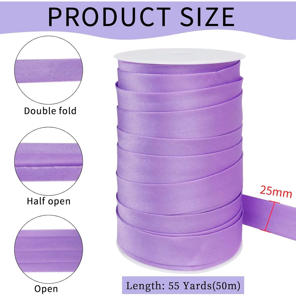 LEREATI Satin Bias Tape Double - Binding Tape Bias ulasan dan harga