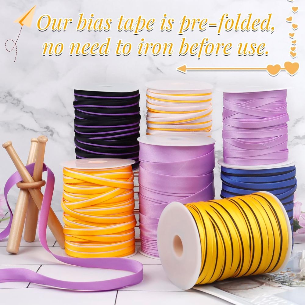 LEREATI Satin Bias Tape Double - Binding Tape Bias ulasan dan harga