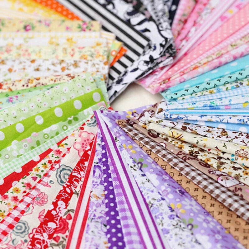 50PCS/100PCS 100% Cotton Fabri - Sewing Tweed ulasan dan harga