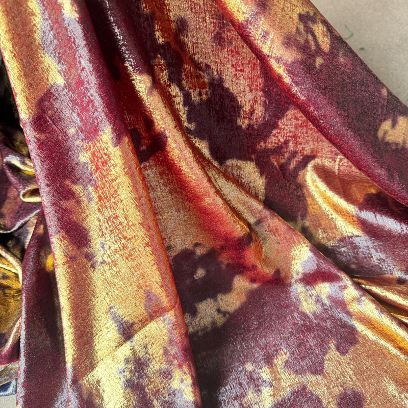 1yard Irregular Gold-Stamped V - Sewing Fabric ulasan dan harga