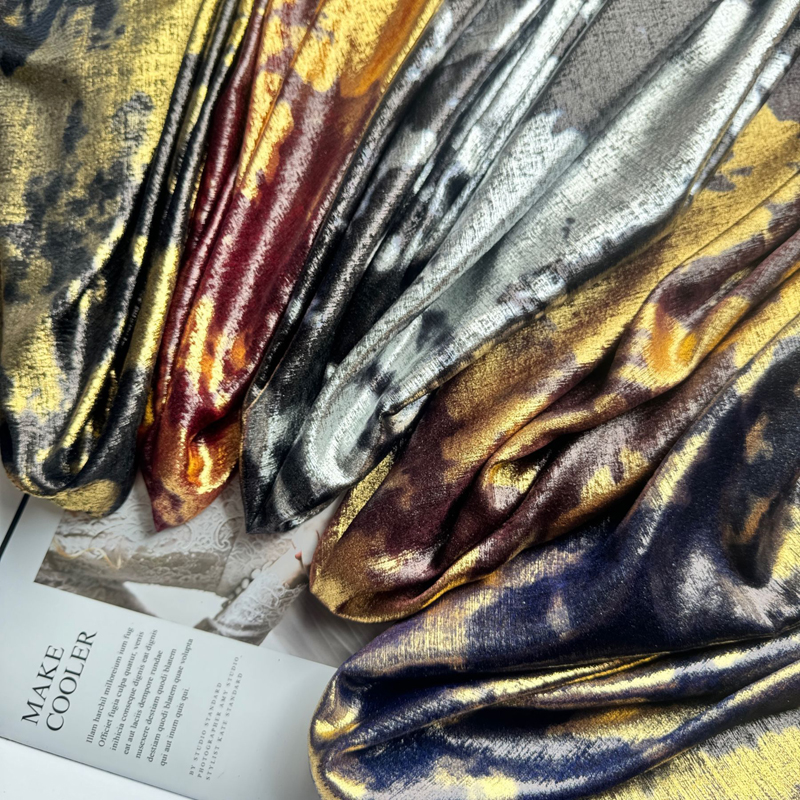 1yard Irregular Gold-Stamped V - Sewing Fabric ulasan dan harga