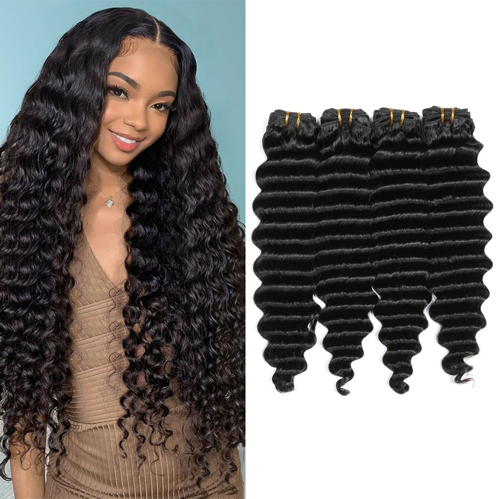 4 Bundles Deep Wave Hair Unpro - Sewing Lab ulasan dan harga