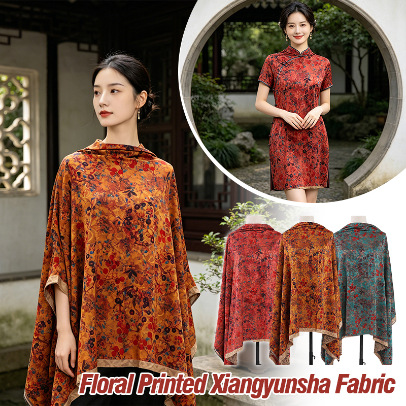 1m Floral Printed Fabric Imita - Sewing Fabric ulasan dan harga