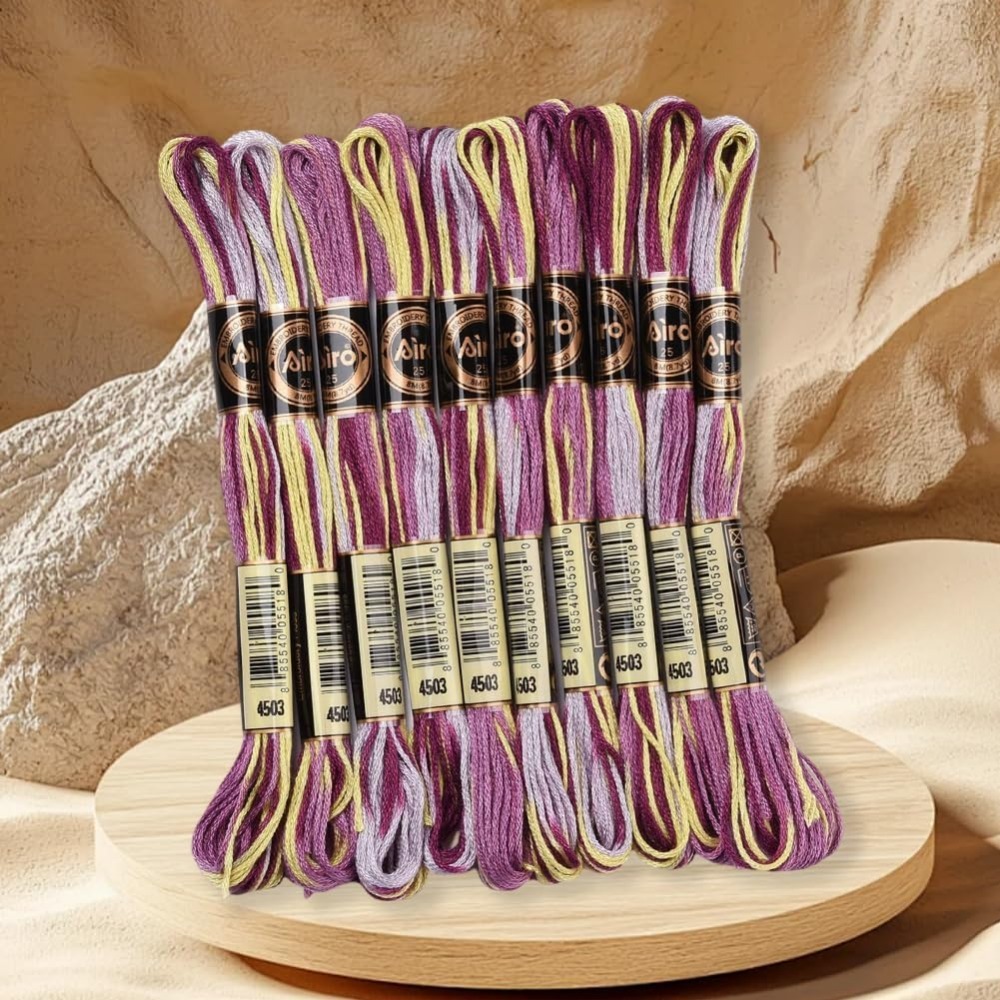 6 Strands Purple Variegated Em - Embroidery Floss Thread ulasan dan harga