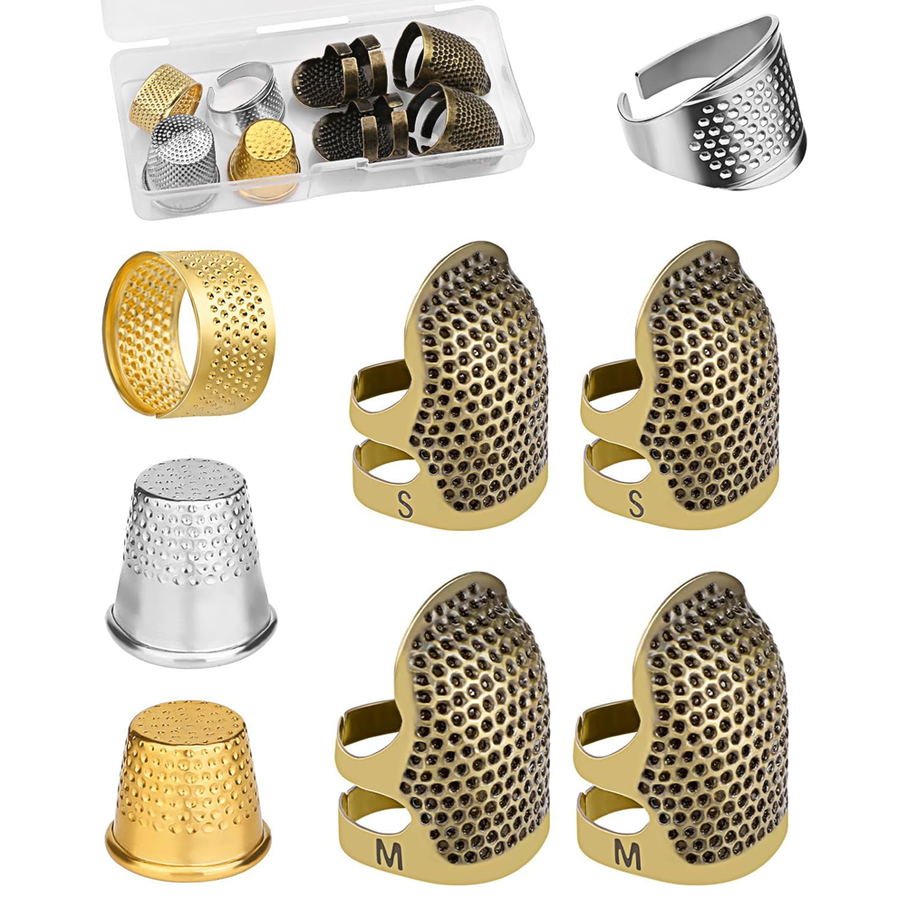 8PCS Sewing Thimble Kit for Ha - Sewing Thimble Metal ulasan dan harga