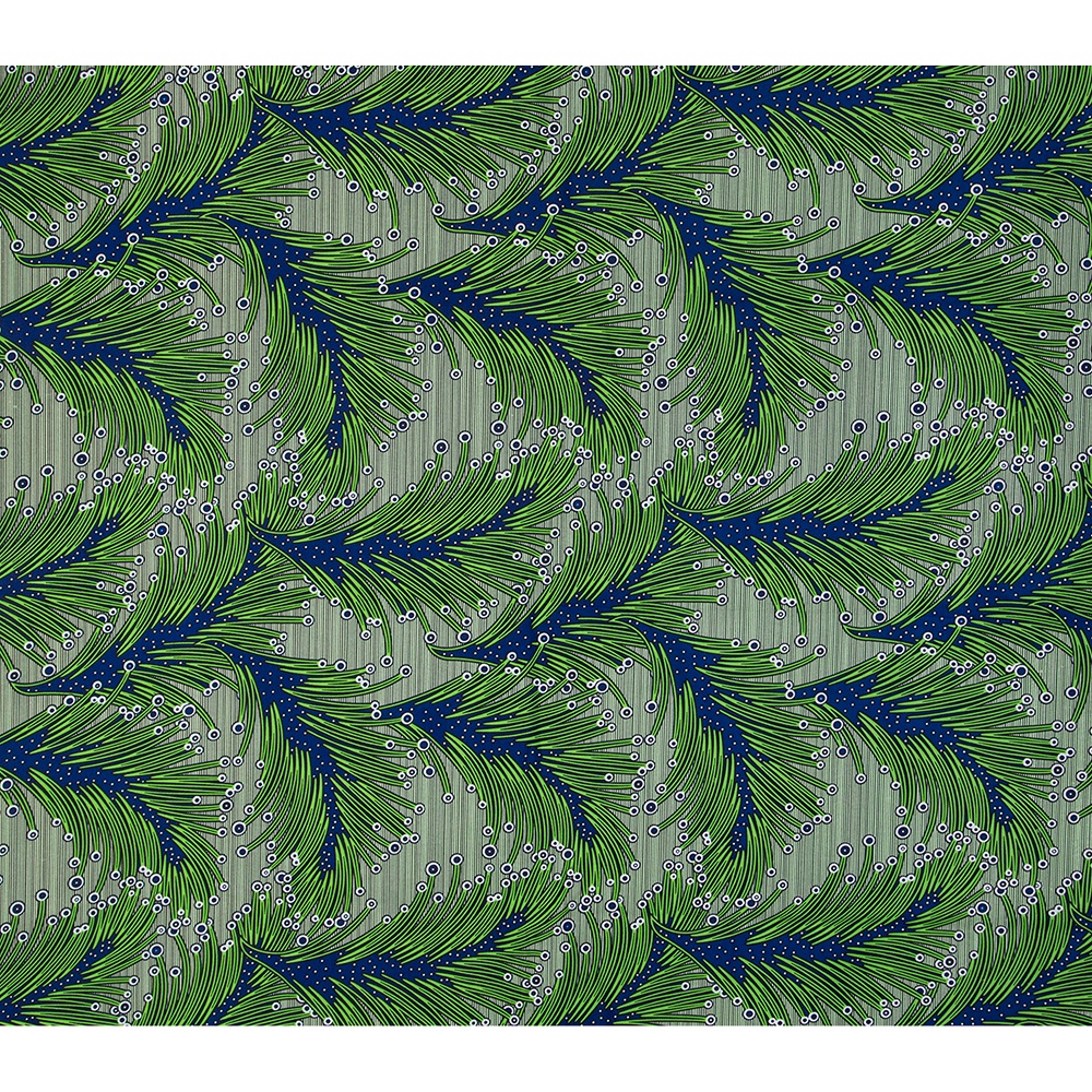African Print Wax Fabric Green - Sewing Batik ulasan dan harga