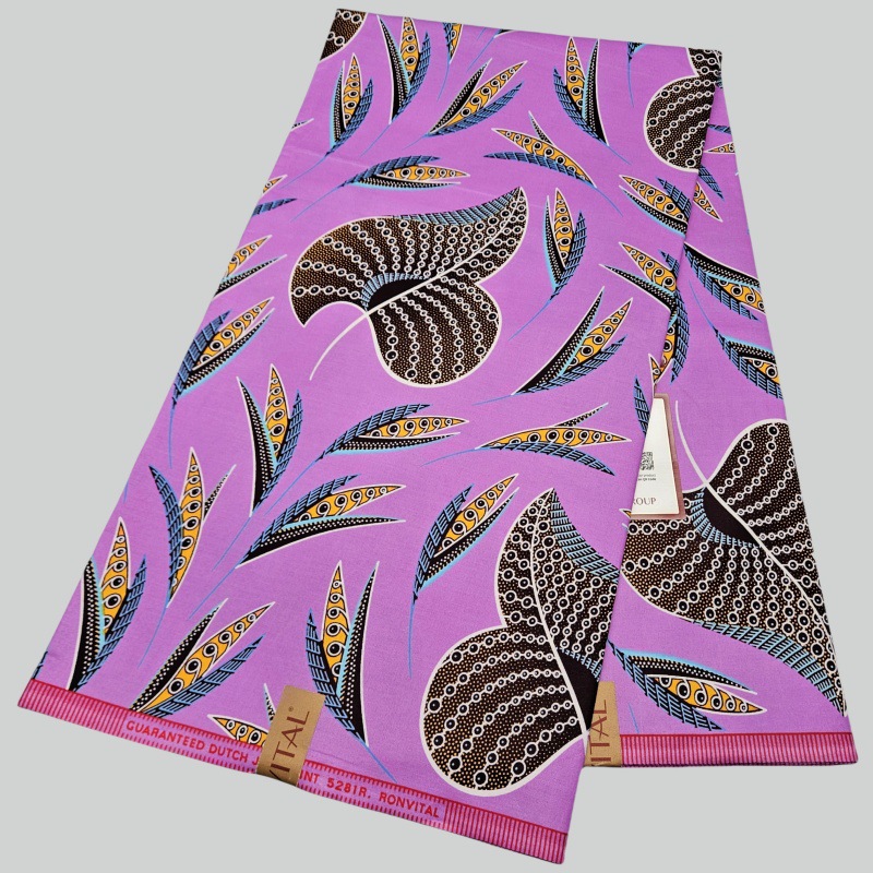 46Inch * 6Yards Purple African - Sewing Batik ulasan dan harga
