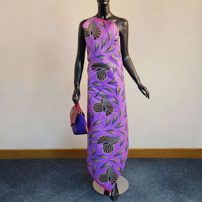 46Inch * 6Yards Purple African - Sewing Batik ulasan dan harga