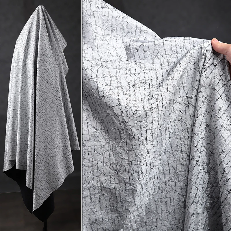 Vintage Gray Distressed Cracke - Sewing Fabric ulasan dan harga