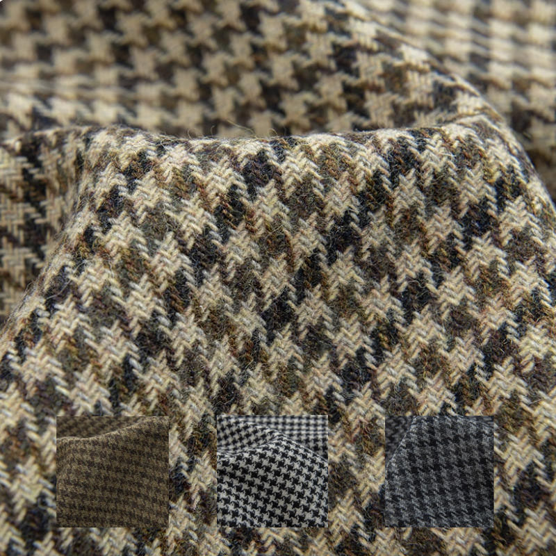 Light Coffee Small Houndstooth - Sewing Tweed ulasan dan harga