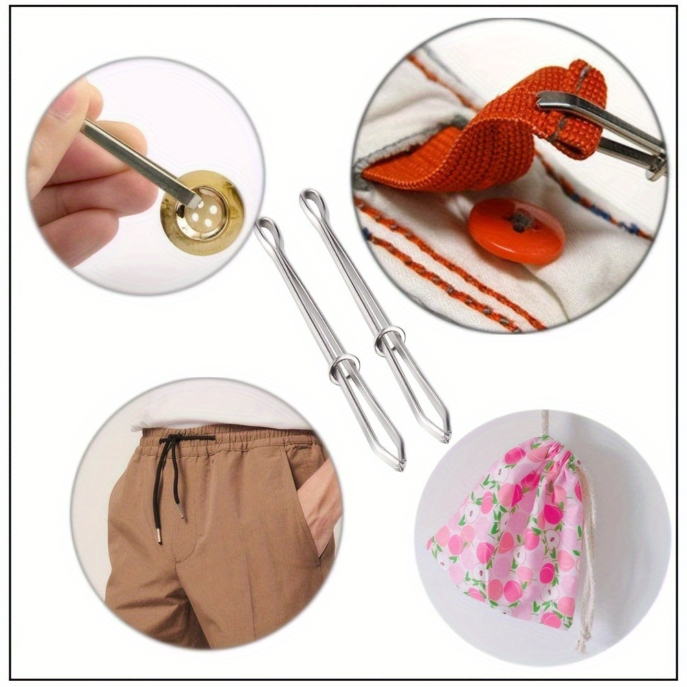 2pcs Elastic Belt Threader, Se - Sewing Thimble Metal ulasan dan harga