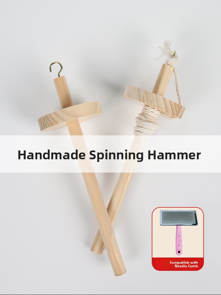 Wooden Spinning Mallet DIY Yar - Textile For Sewing ulasan dan harga