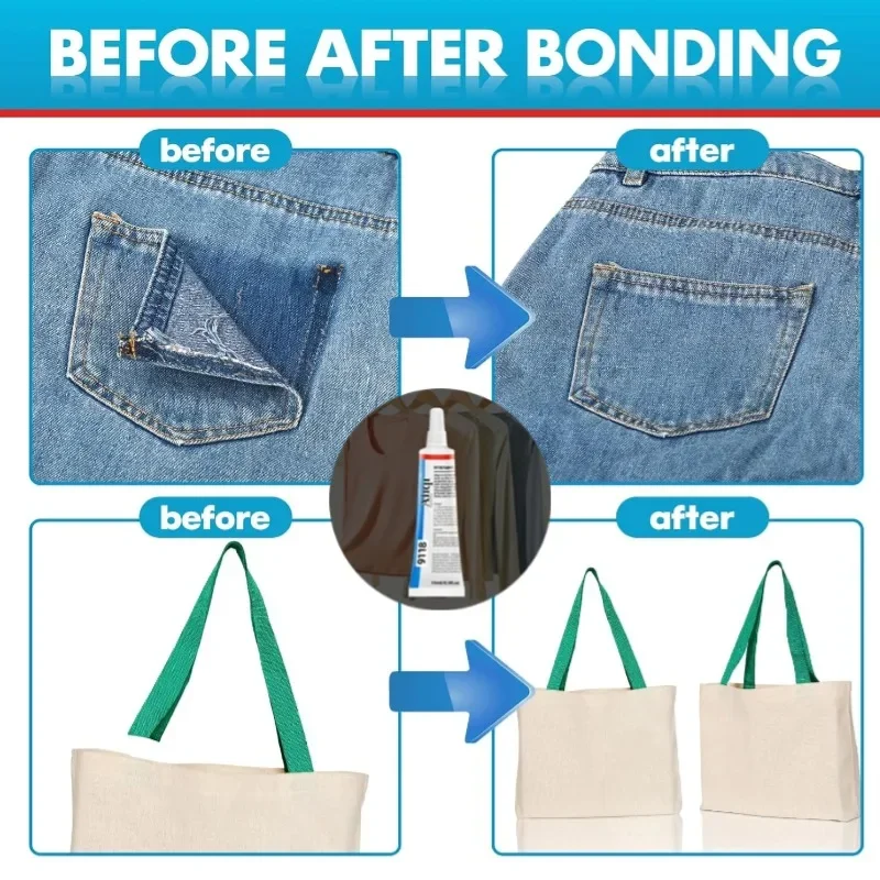 Flexible Clear Fabric Repair A - Fabric Glue Bond ulasan dan harga