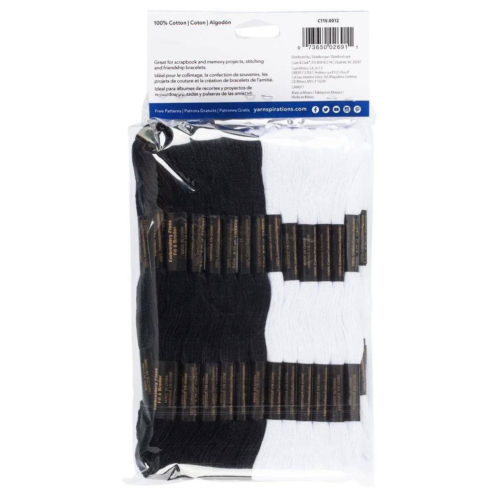 36 Skeins Black White Embroide - Embroidery Floss Thread ulasan dan harga