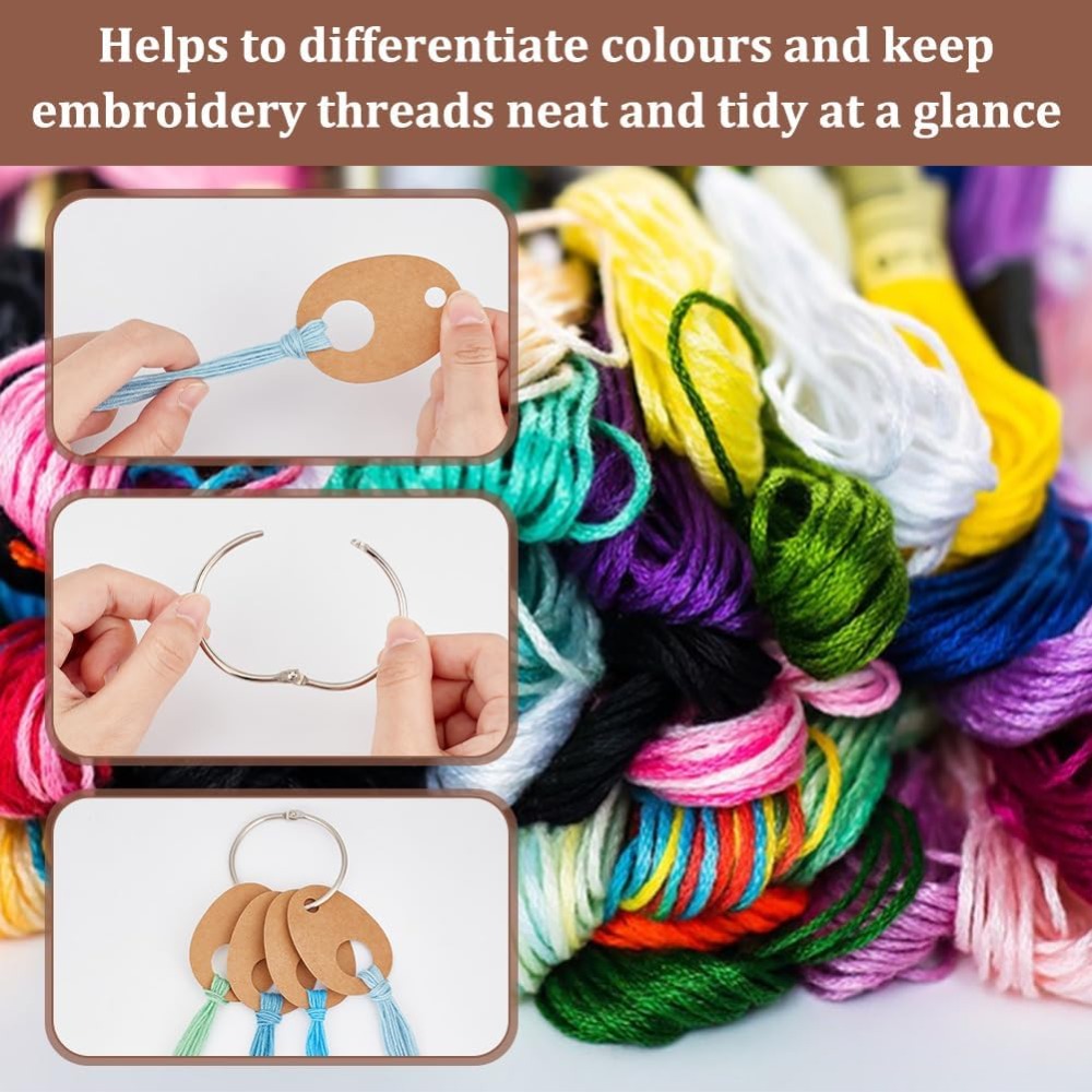 100Pcs Teardrop Floss Thread D - Embroidery Floss Thread ulasan dan harga