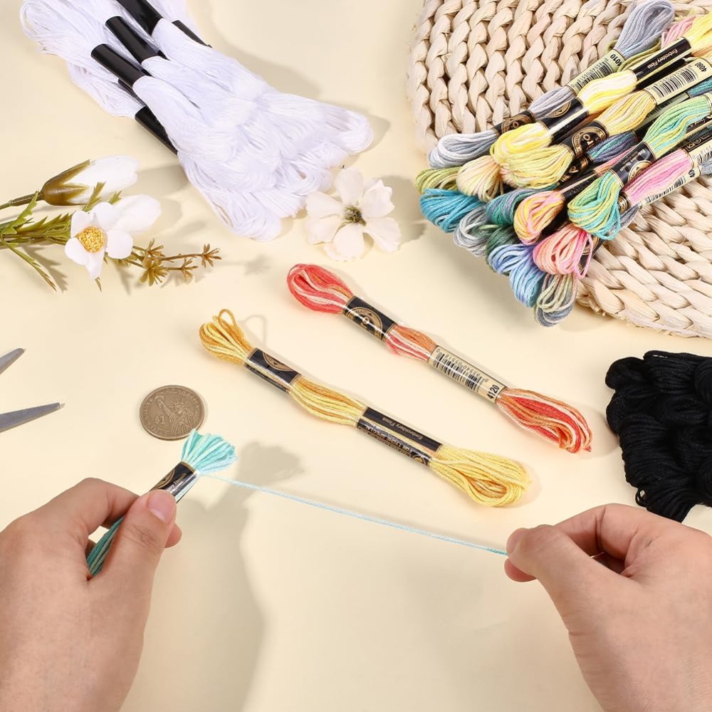 42 Skeins Polyester Embroidery - Embroidery Floss Thread ulasan dan harga