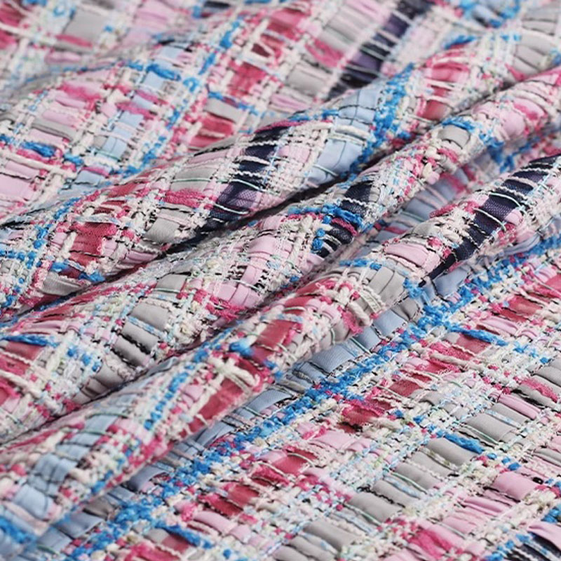 Luxury Pink & Blue Stripe Twee - Sewing Tweed ulasan dan harga