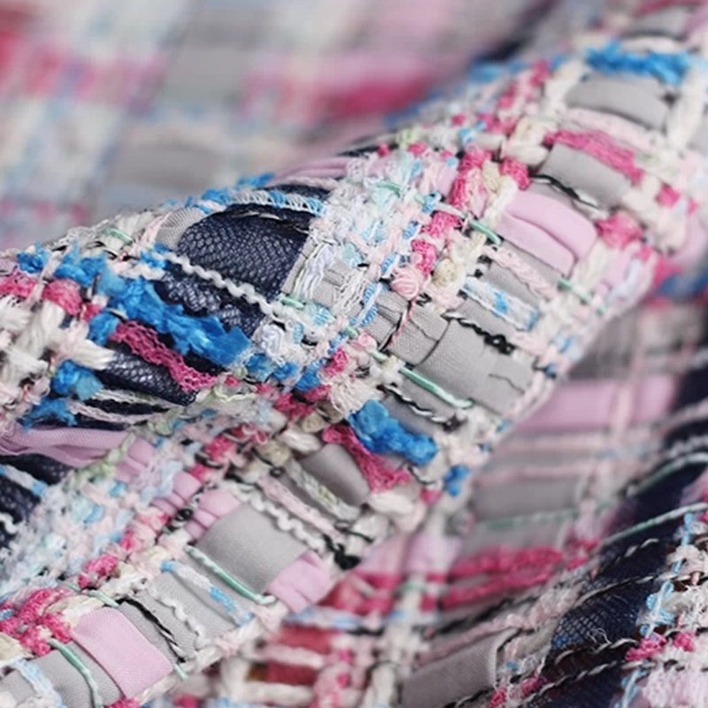 Luxury Pink & Blue Stripe Twee - Sewing Tweed ulasan dan harga