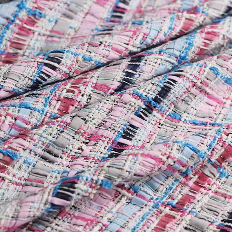 Luxury Pink & Blue Stripe Twee - Sewing Tweed ulasan dan harga